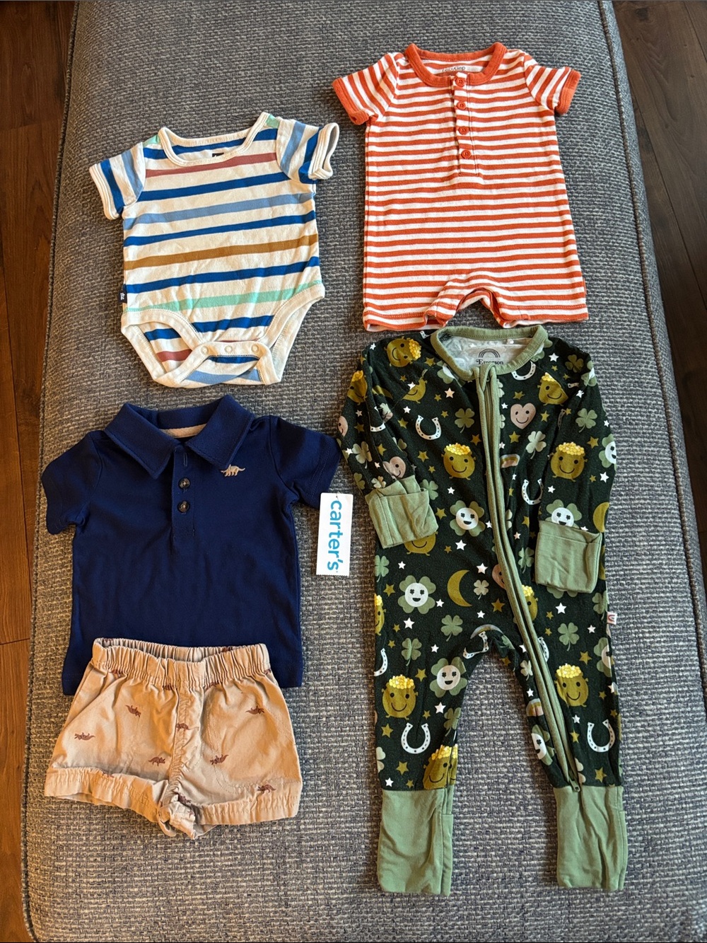 Tea NWOT + Gap + Carter’s NWT + Emerson Baby Boy 5pc Outfit Bundle | Sz 0–3M